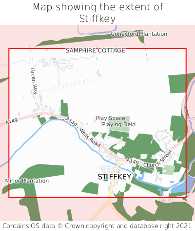 Map showing extent of Stiffkey as bounding box