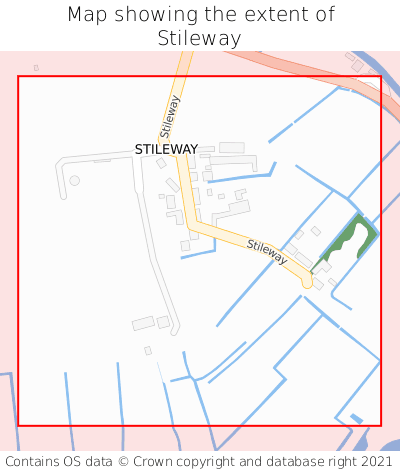 Map showing extent of Stileway as bounding box
