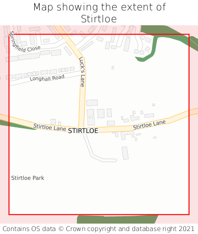Map showing extent of Stirtloe as bounding box