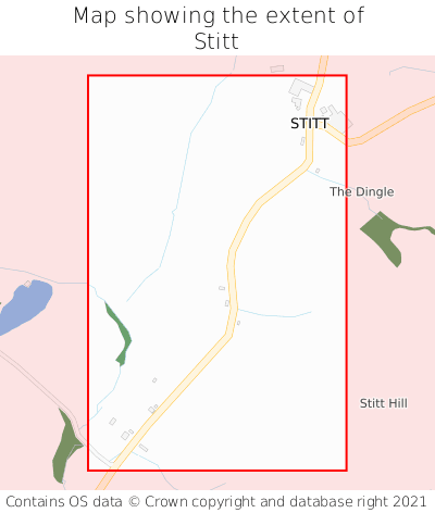 Map showing extent of Stitt as bounding box