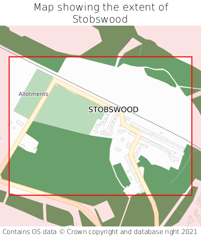 Map showing extent of Stobswood as bounding box