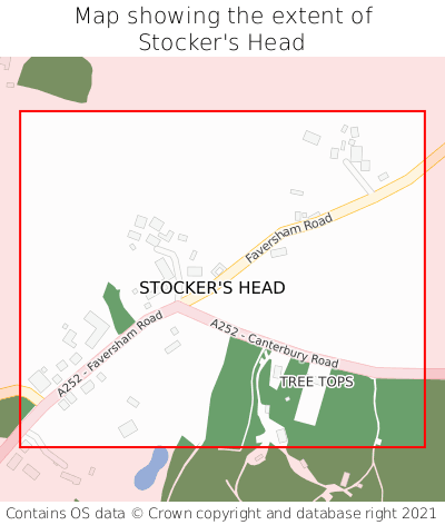 Map showing extent of Stocker's Head as bounding box