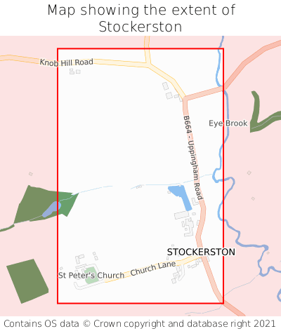 Map showing extent of Stockerston as bounding box