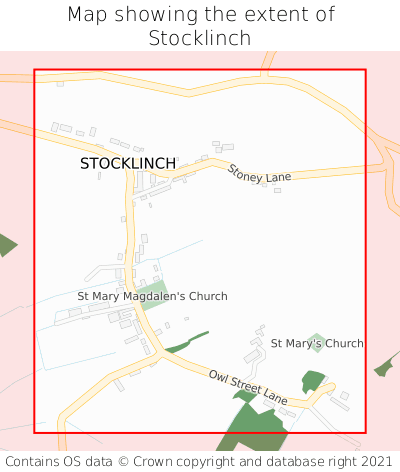 Map showing extent of Stocklinch as bounding box