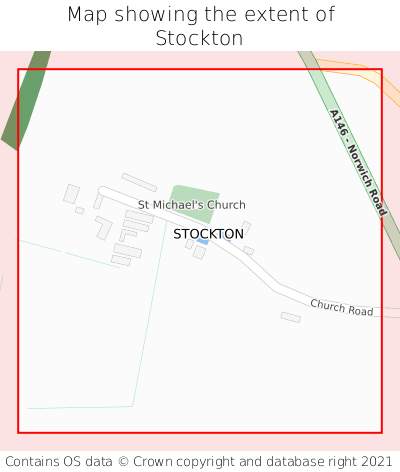 Map showing extent of Stockton as bounding box