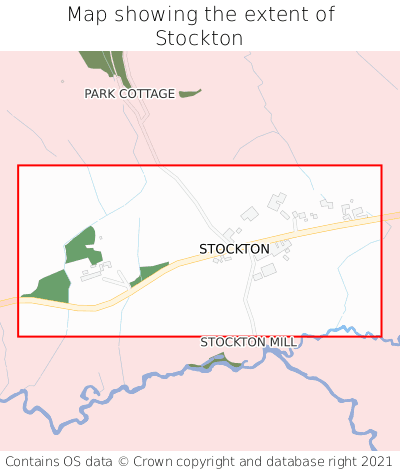 Map showing extent of Stockton as bounding box