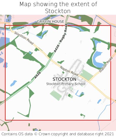 Map showing extent of Stockton as bounding box