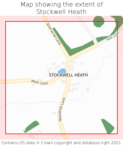 Map showing extent of Stockwell Heath as bounding box