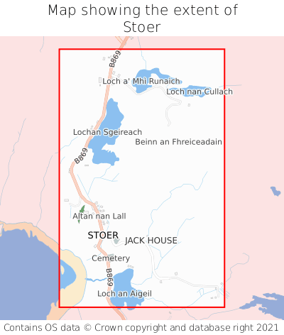 Map showing extent of Stoer as bounding box