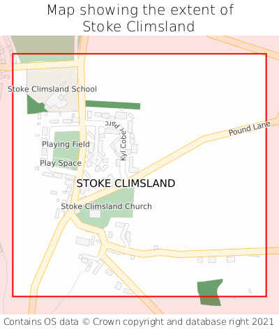 Map showing extent of Stoke Climsland as bounding box