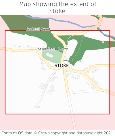 Map showing extent of Stoke as bounding box