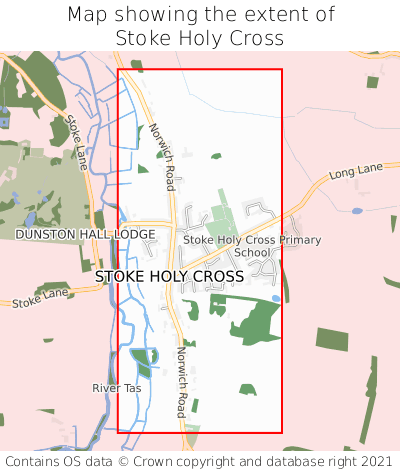 Map showing extent of Stoke Holy Cross as bounding box