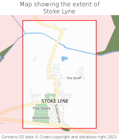 Map showing extent of Stoke Lyne as bounding box