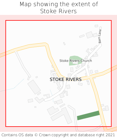 Map showing extent of Stoke Rivers as bounding box