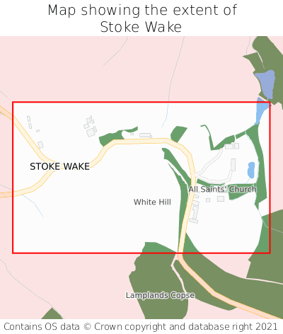 Map showing extent of Stoke Wake as bounding box