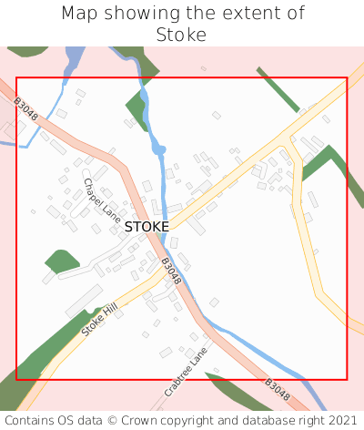 Map showing extent of Stoke as bounding box