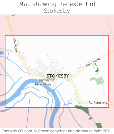 Map showing extent of Stokesby as bounding box