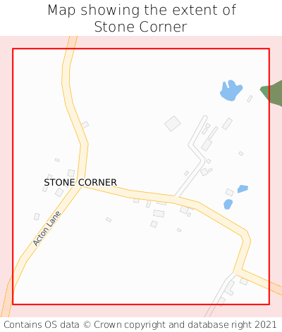 Map showing extent of Stone Corner as bounding box