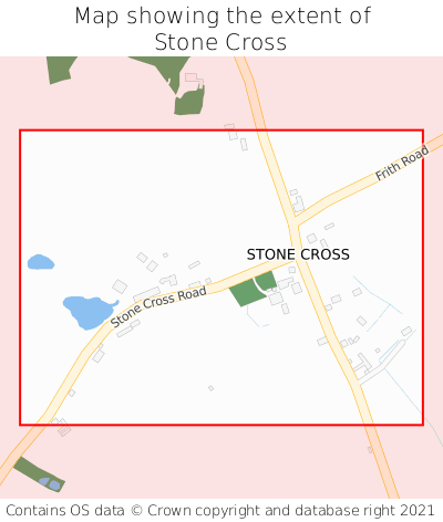 Map showing extent of Stone Cross as bounding box
