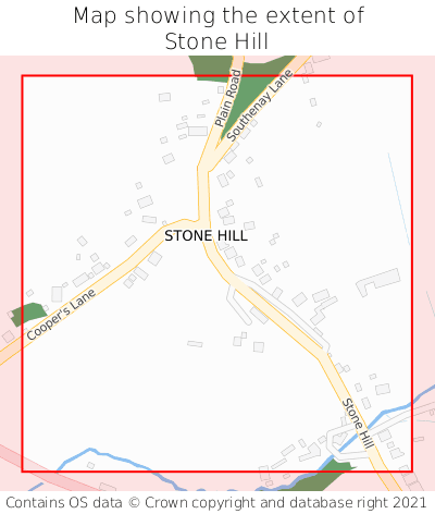 Map showing extent of Stone Hill as bounding box