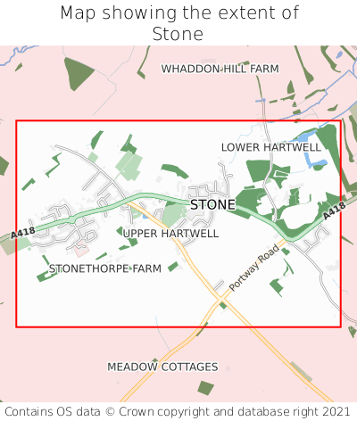 Map showing extent of Stone as bounding box