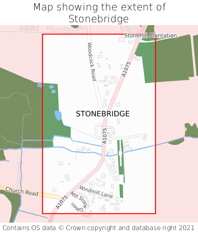 Map showing extent of Stonebridge as bounding box