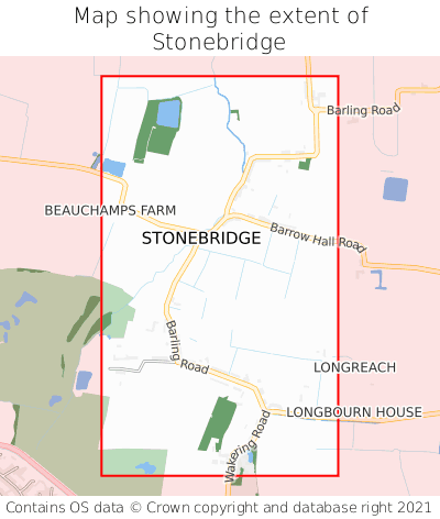 Map showing extent of Stonebridge as bounding box