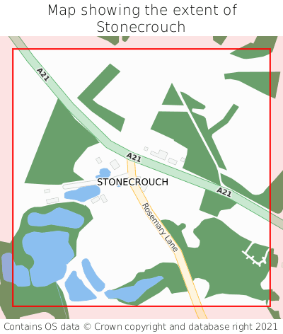 Map showing extent of Stonecrouch as bounding box