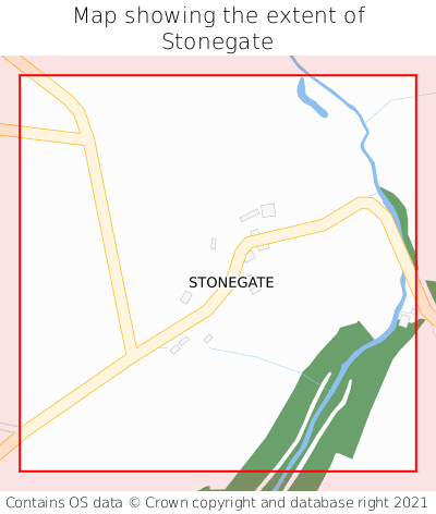 Map showing extent of Stonegate as bounding box