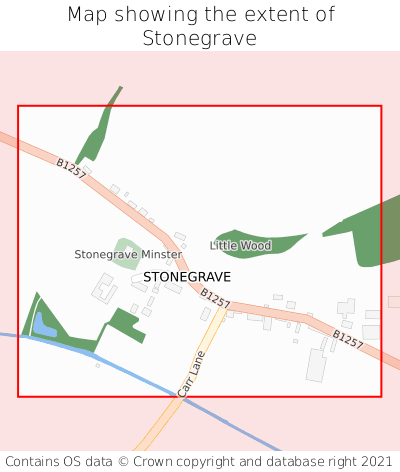 Map showing extent of Stonegrave as bounding box