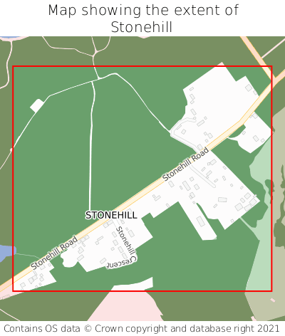 Map showing extent of Stonehill as bounding box