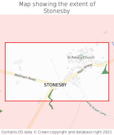 Map showing extent of Stonesby as bounding box