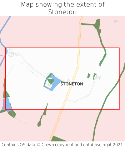 Map showing extent of Stoneton as bounding box