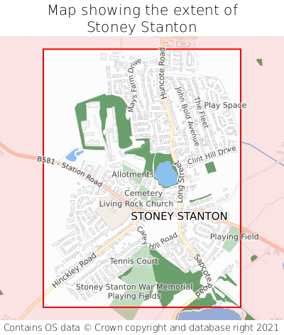 Map showing extent of Stoney Stanton as bounding box