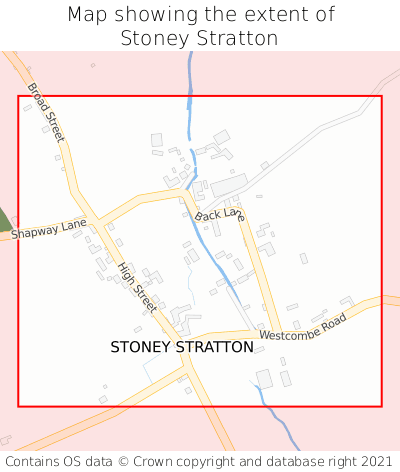 Map showing extent of Stoney Stratton as bounding box