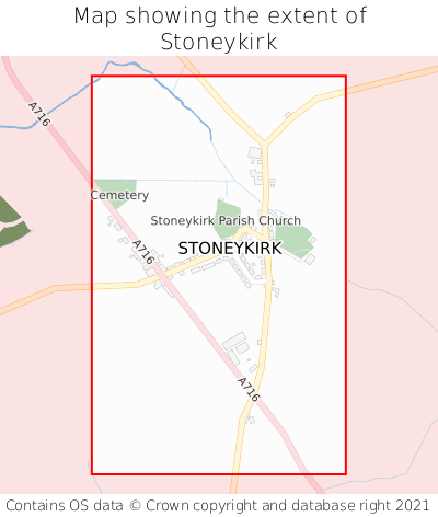 Map showing extent of Stoneykirk as bounding box