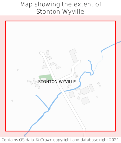 Map showing extent of Stonton Wyville as bounding box