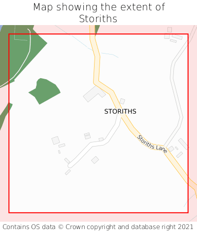 Map showing extent of Storiths as bounding box