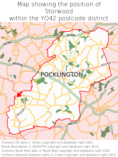 Map showing location of Storwood within YO42