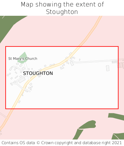 Map showing extent of Stoughton as bounding box