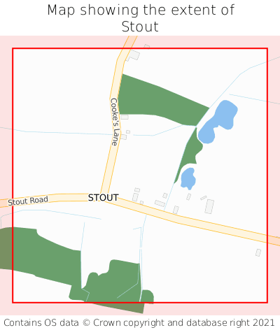Map showing extent of Stout as bounding box