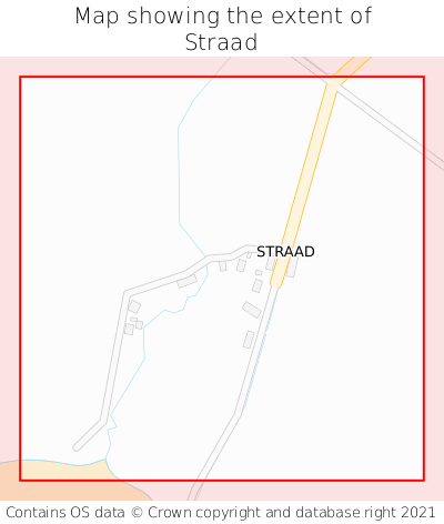 Map showing extent of Straad as bounding box
