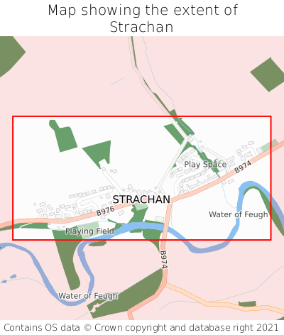 Map showing extent of Strachan as bounding box