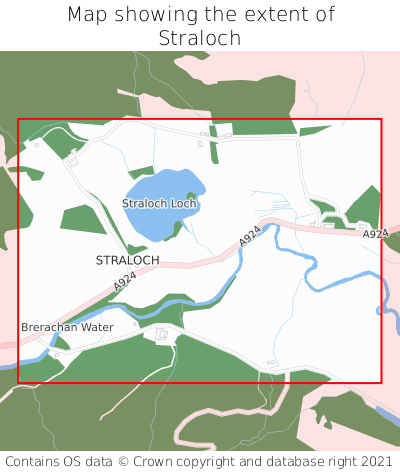 Map showing extent of Straloch as bounding box