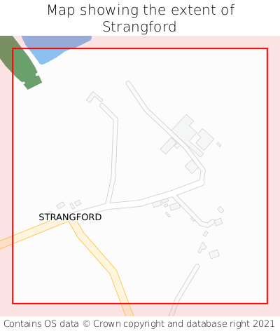Map showing extent of Strangford as bounding box