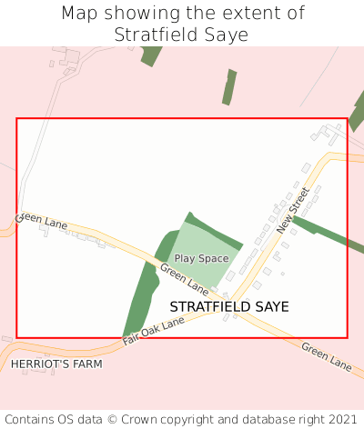 Map showing extent of Stratfield Saye as bounding box