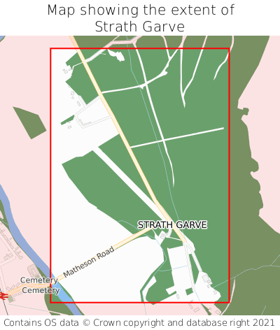 Map showing extent of Strath Garve as bounding box