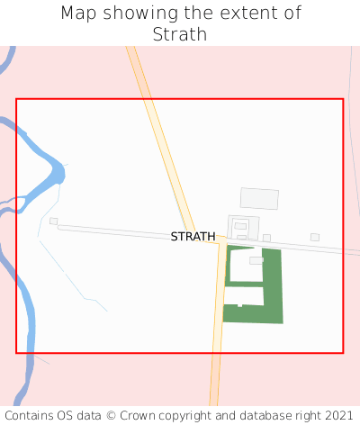 Map showing extent of Strath as bounding box
