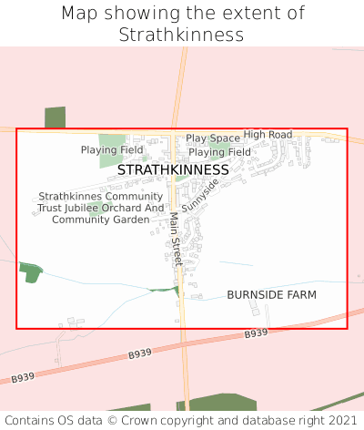 Map showing extent of Strathkinness as bounding box