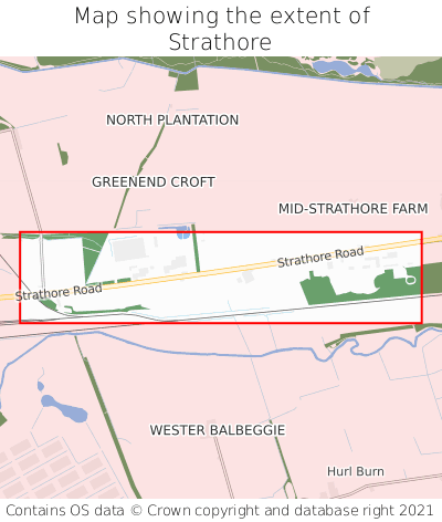 Map showing extent of Strathore as bounding box